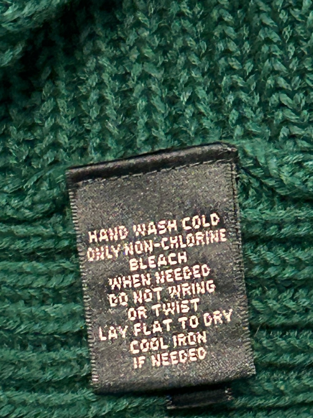 Lauren Ralph Lauren Green Ribbed Shawl-Collar Cardigan Double Breasted SZ L EUC - Picture 10 of 13